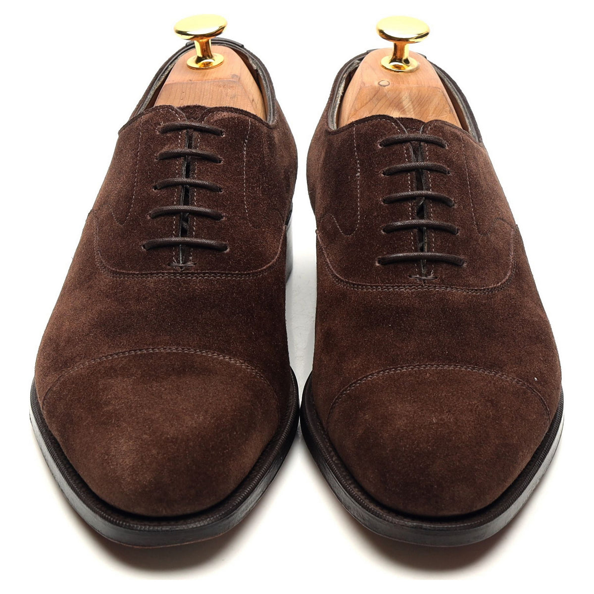 &#39;Chelsea&#39; Dark Brown Suede Oxford UK 5.5 E