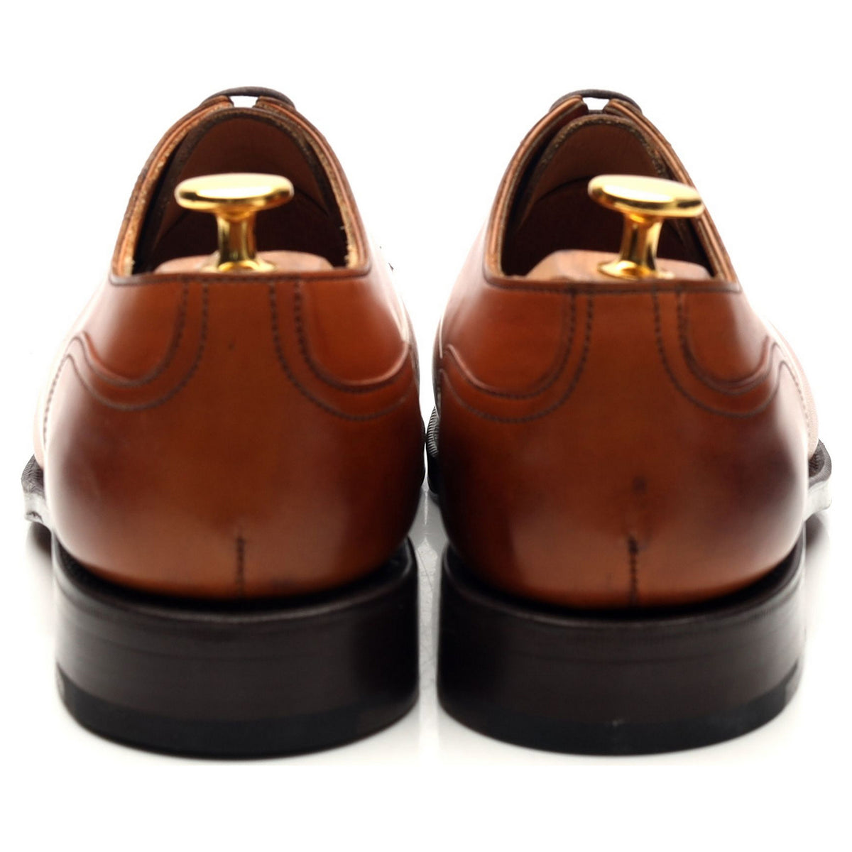 &#39;Dover&#39; Tan Brown Leather Split Toe Derby UK 5.5 E