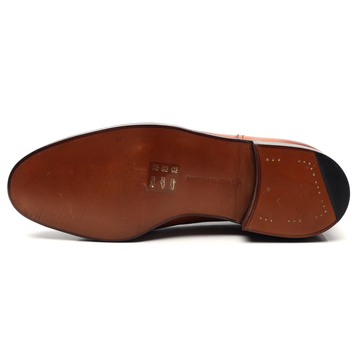 &#39;Dover&#39; Tan Brown Leather Split Toe Derby UK 5.5 E