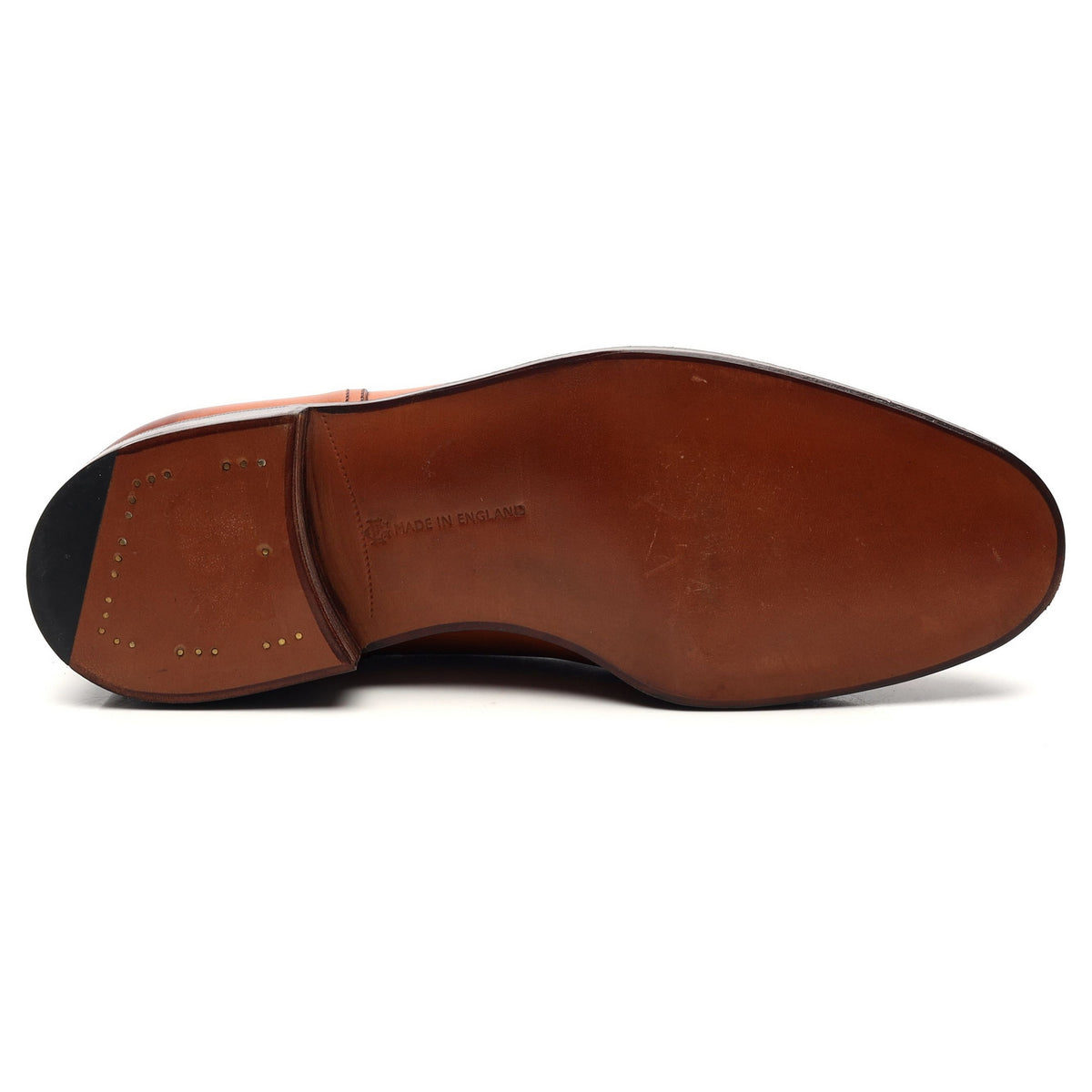 &#39;Dover&#39; Tan Brown Leather Split Toe Derby UK 5.5 E