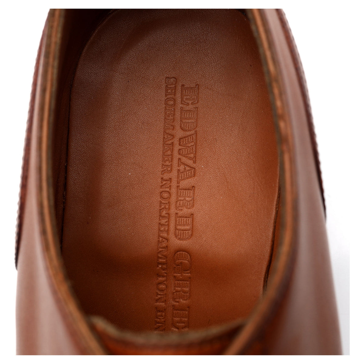 &#39;Dover&#39; Tan Brown Leather Split Toe Derby UK 5.5 E