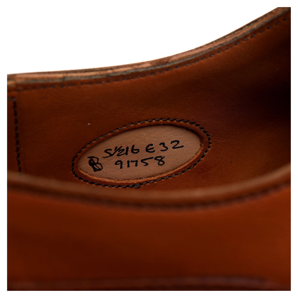 &#39;Dover&#39; Tan Brown Leather Split Toe Derby UK 5.5 E