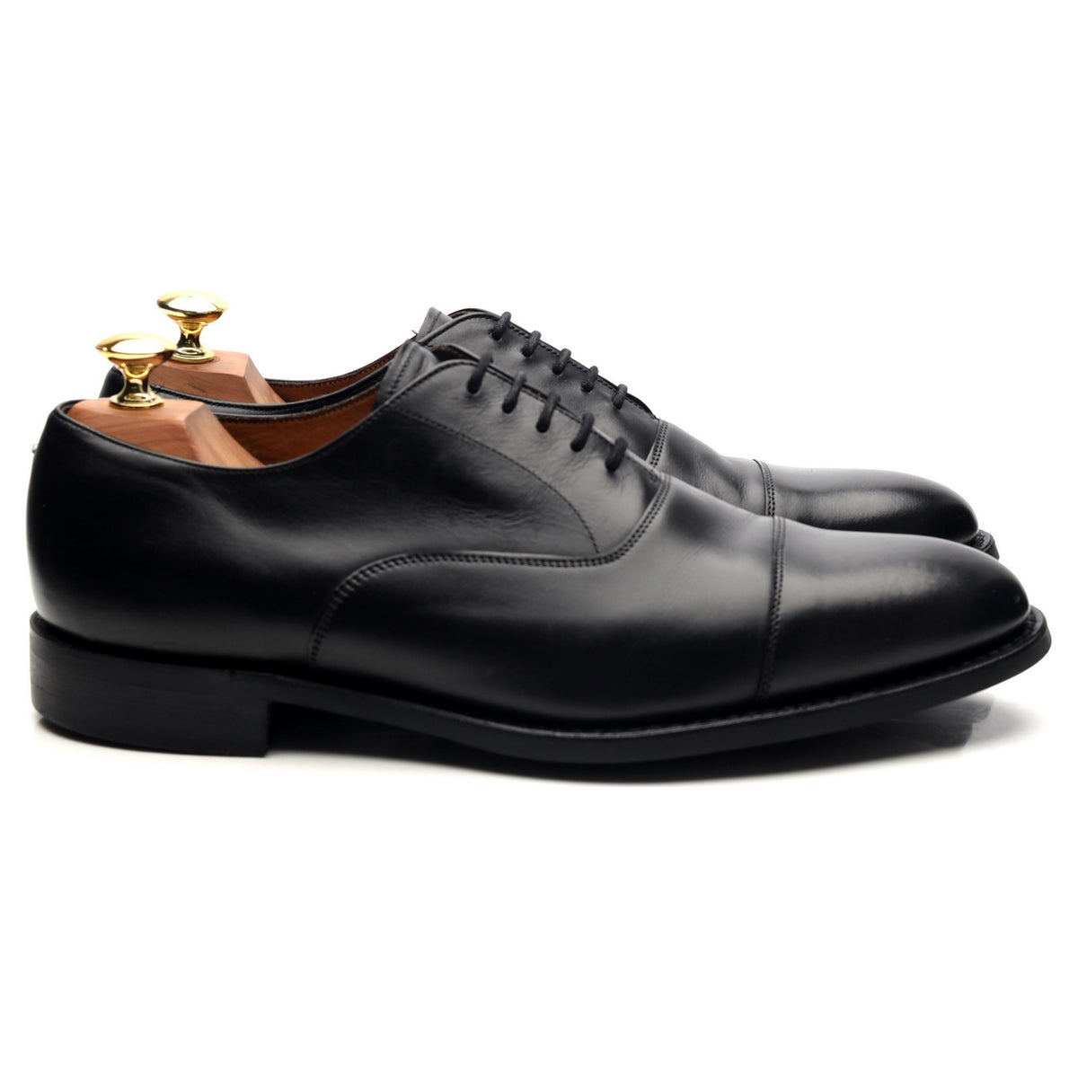 &#39;Lime&#39; Black Leather Oxford UK 8 G