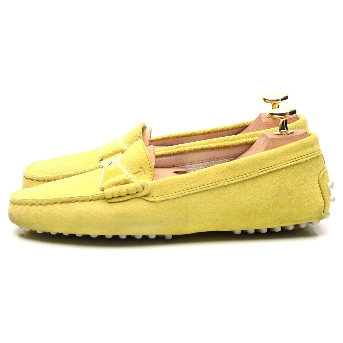 Women&#39;s Yellow Suede Driving Loafers UK 3 EU 36