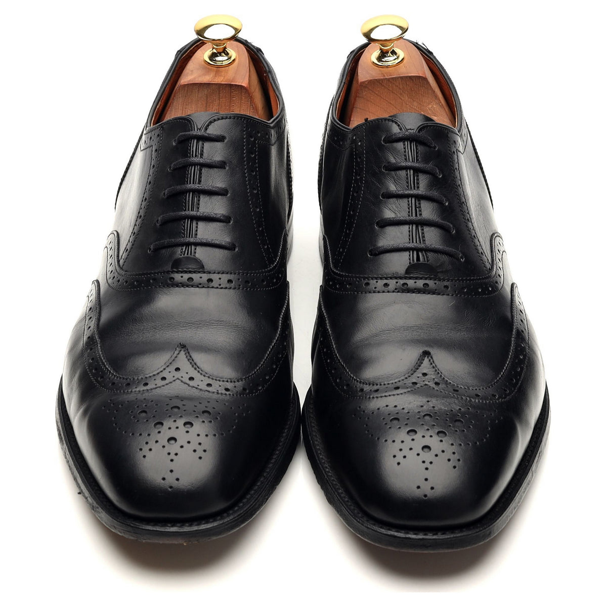 Black Leather Oxford Brogues UK 9.5 G