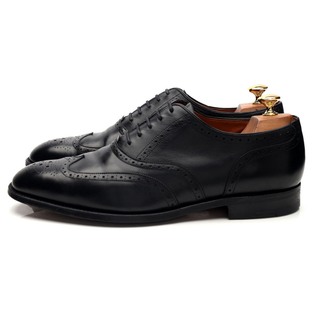 Black Leather Oxford Brogues UK 9.5 G
