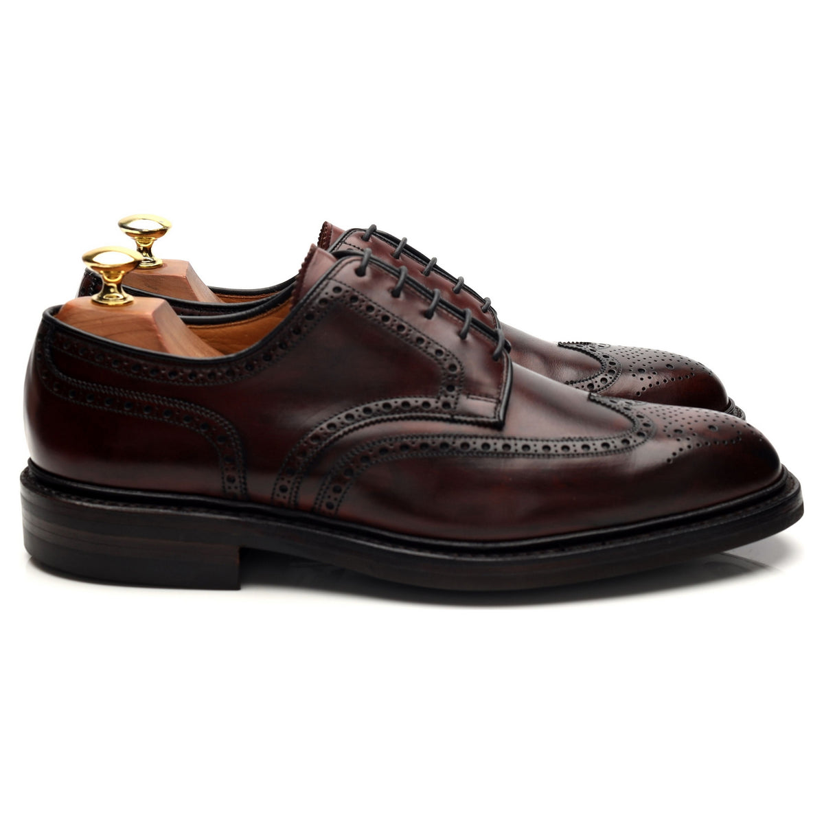 &#39;Pembroke&#39; Burgundy Leather Derby Brogues UK 8.5 E