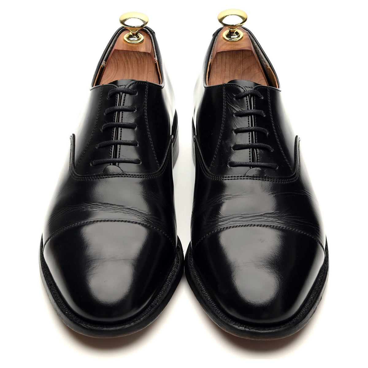 Russell &amp; Bromley Black Leather Oxford UK 8.5 E