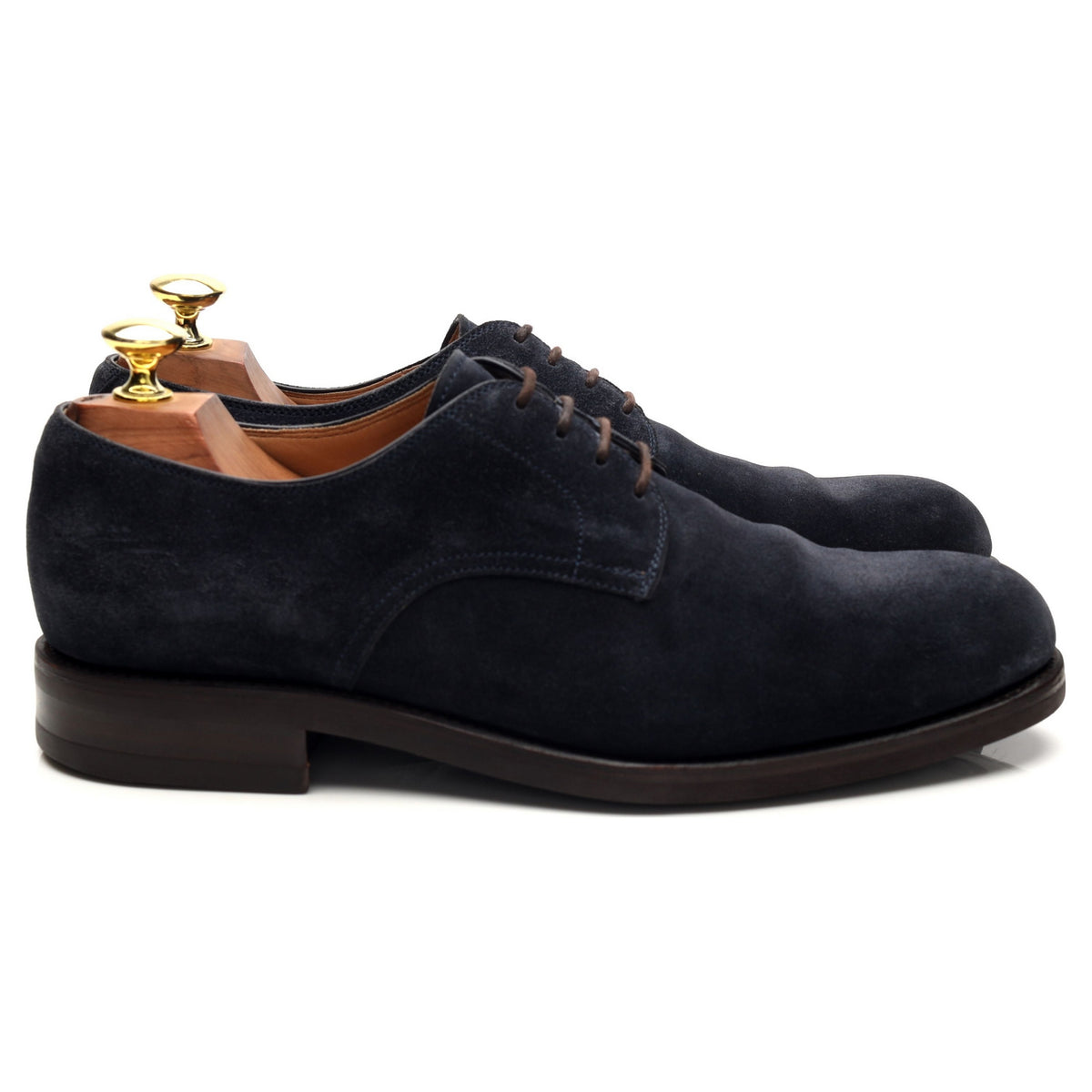&#39;955&#39; Navy Blue Suede Derby UK 7.5 EE