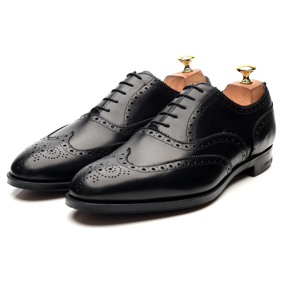 &#39;Malvern&#39; Black Leather Brogues UK 11 D