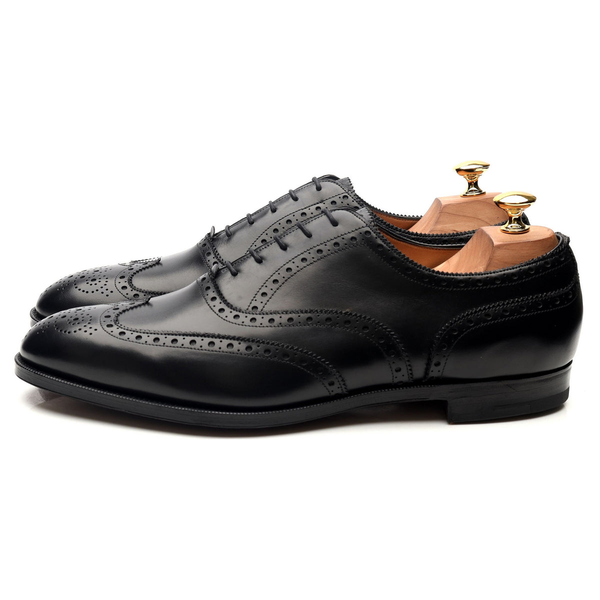 &#39;Malvern&#39; Black Leather Brogues UK 11 D