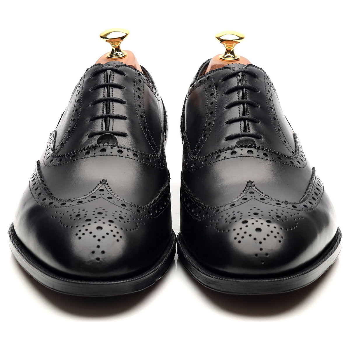 &#39;Malvern&#39; Black Leather Brogues UK 11 D