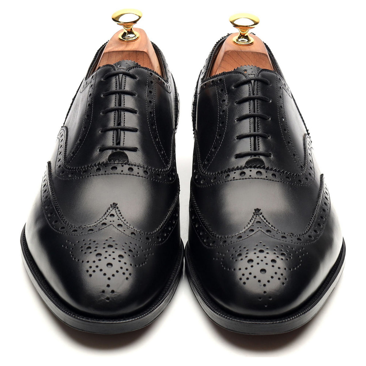 &#39;Malvern&#39; Black Leather Brogues UK 11 D