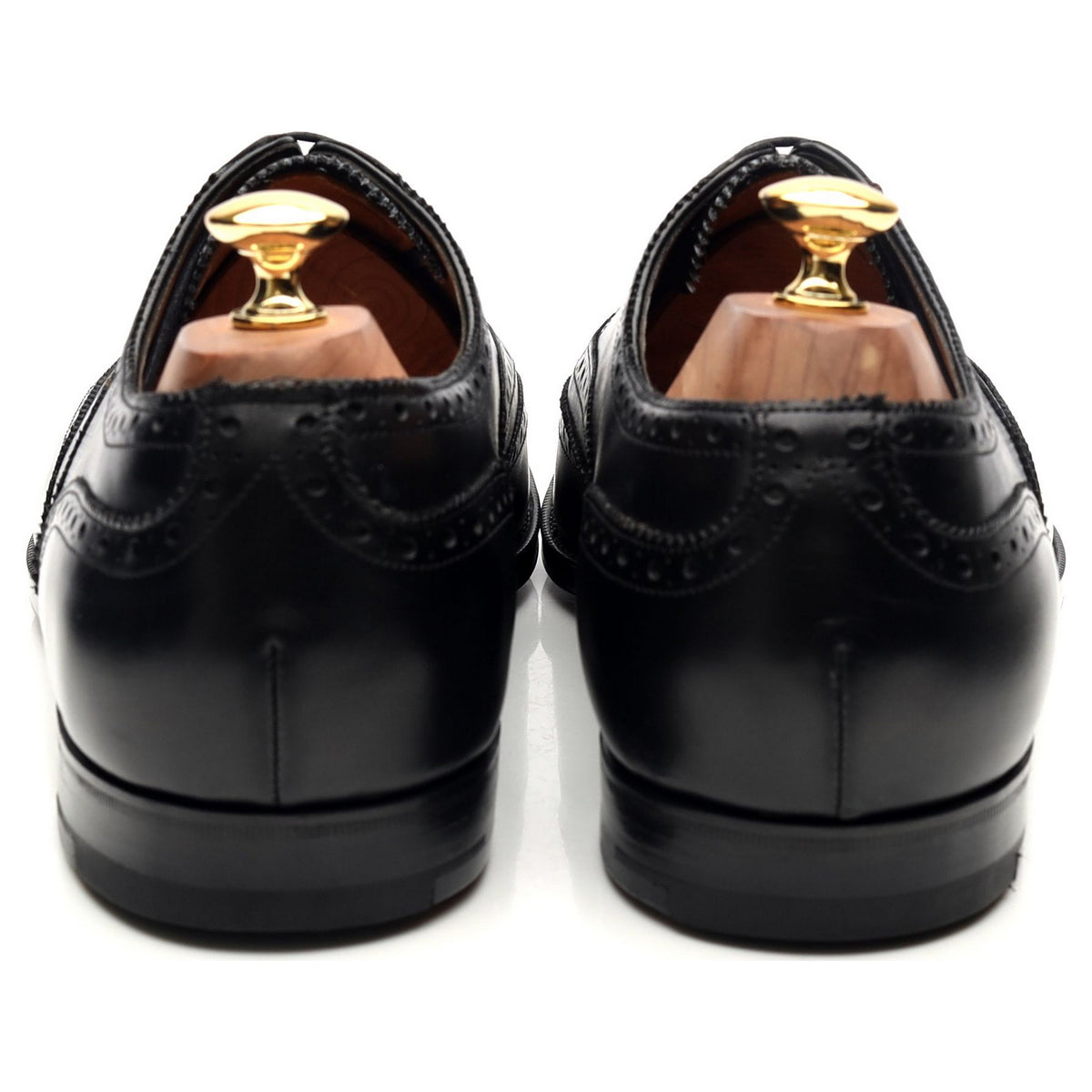 &#39;Malvern&#39; Black Leather Brogues UK 11 D