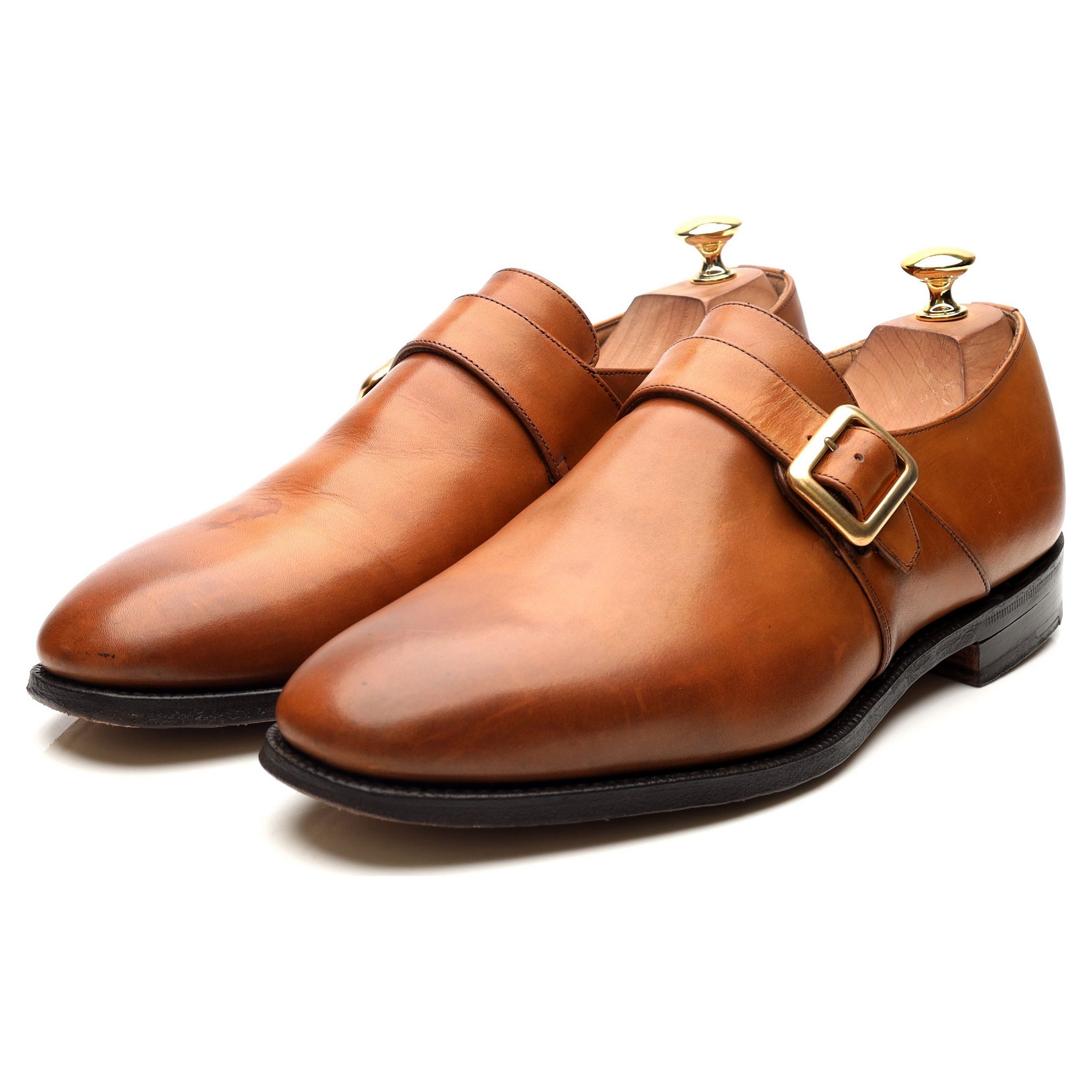 Tan monk best sale strap shoes