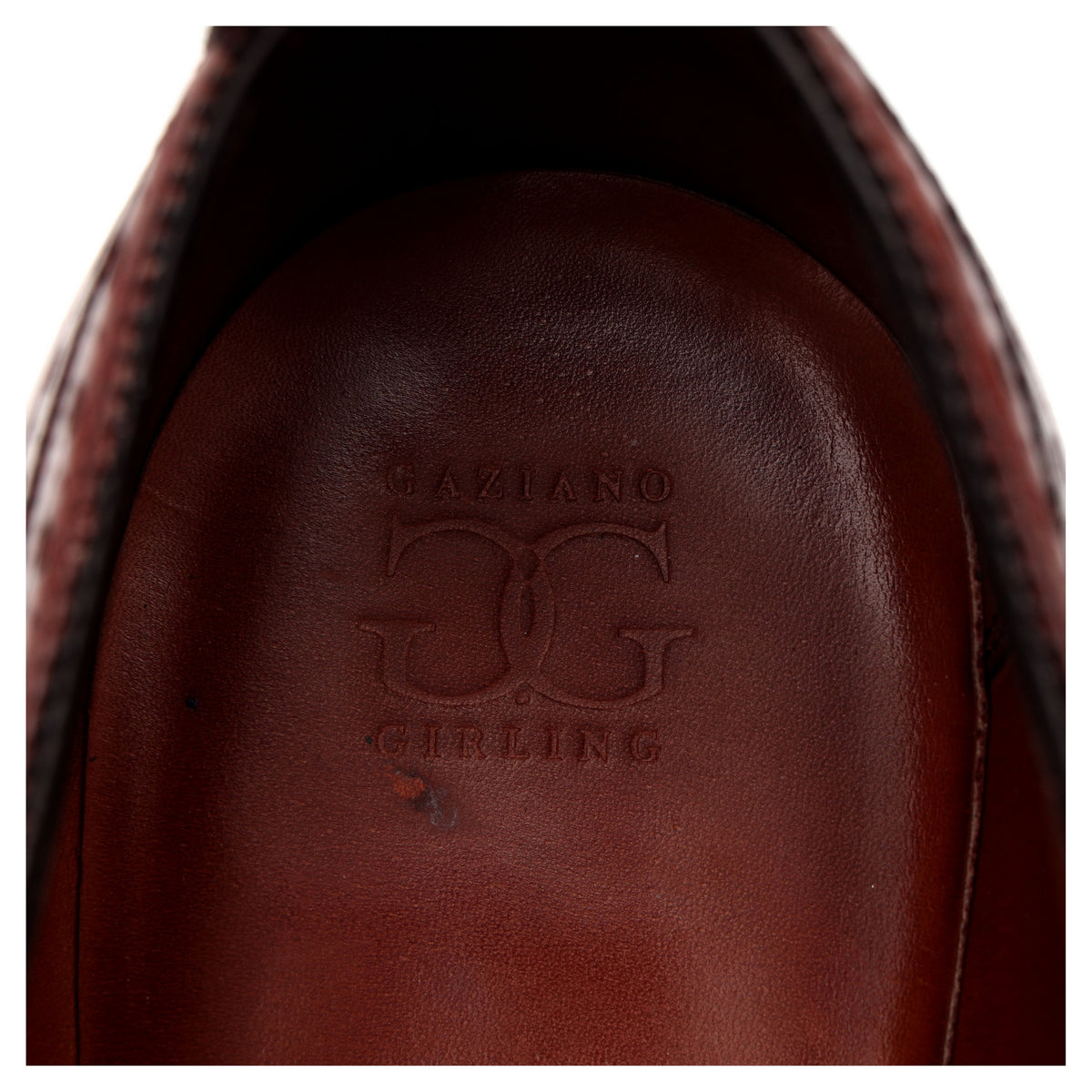 &#39;St. James II&#39; Burgundy Leather Oxford Brogues UK 11 F
