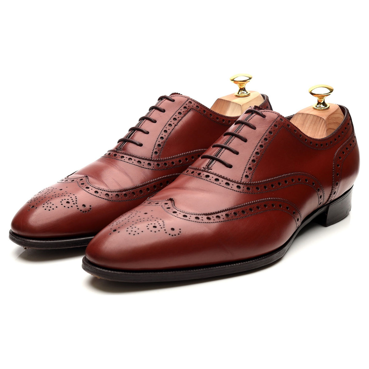 &#39;Rothschild&#39; Rosewood Brown Leather Oxford Brogues UK 11 F
