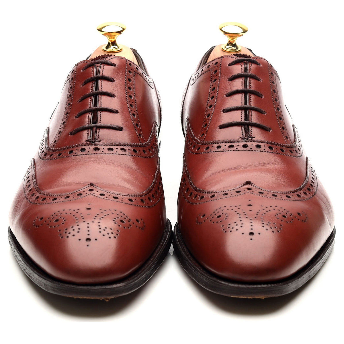 &#39;Rothschild&#39; Rosewood Brown Leather Oxford Brogues UK 11 F