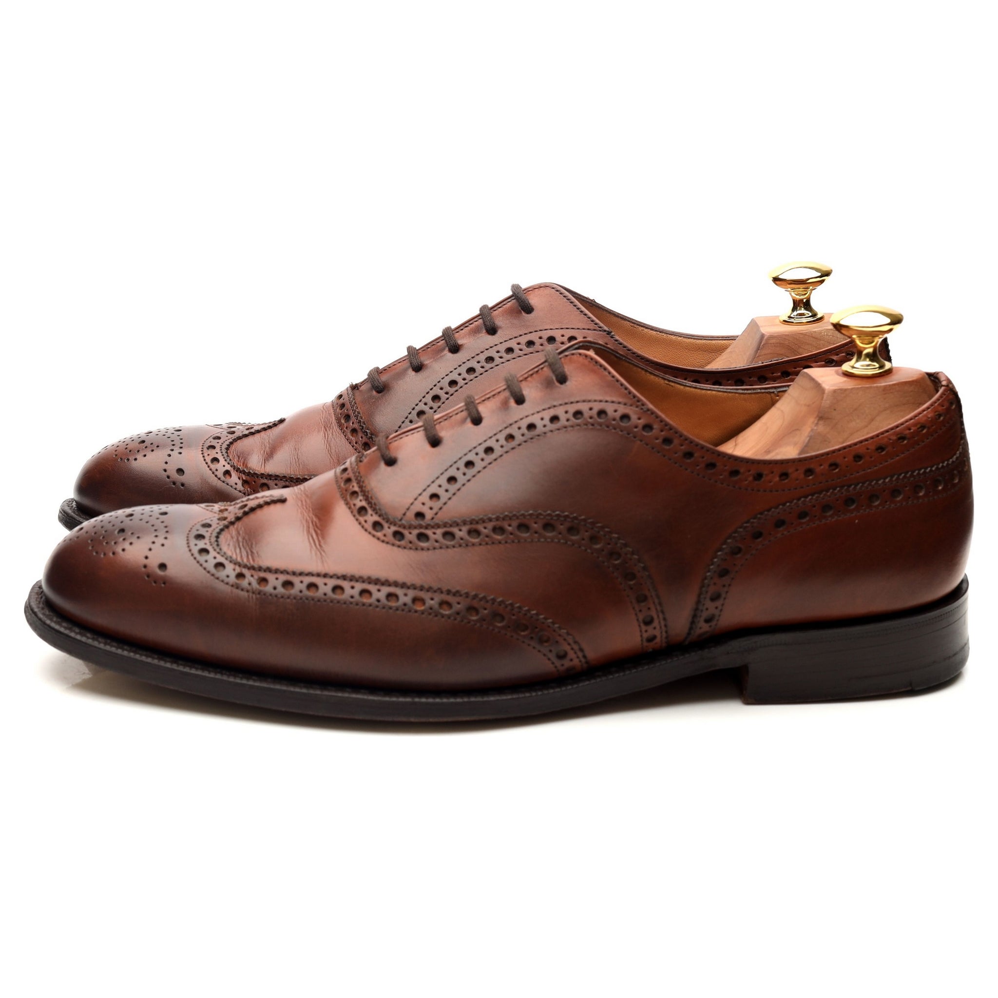 Chetwynd' Tan Brown Leather Brogues UK 9 G - Abbot's Shoes