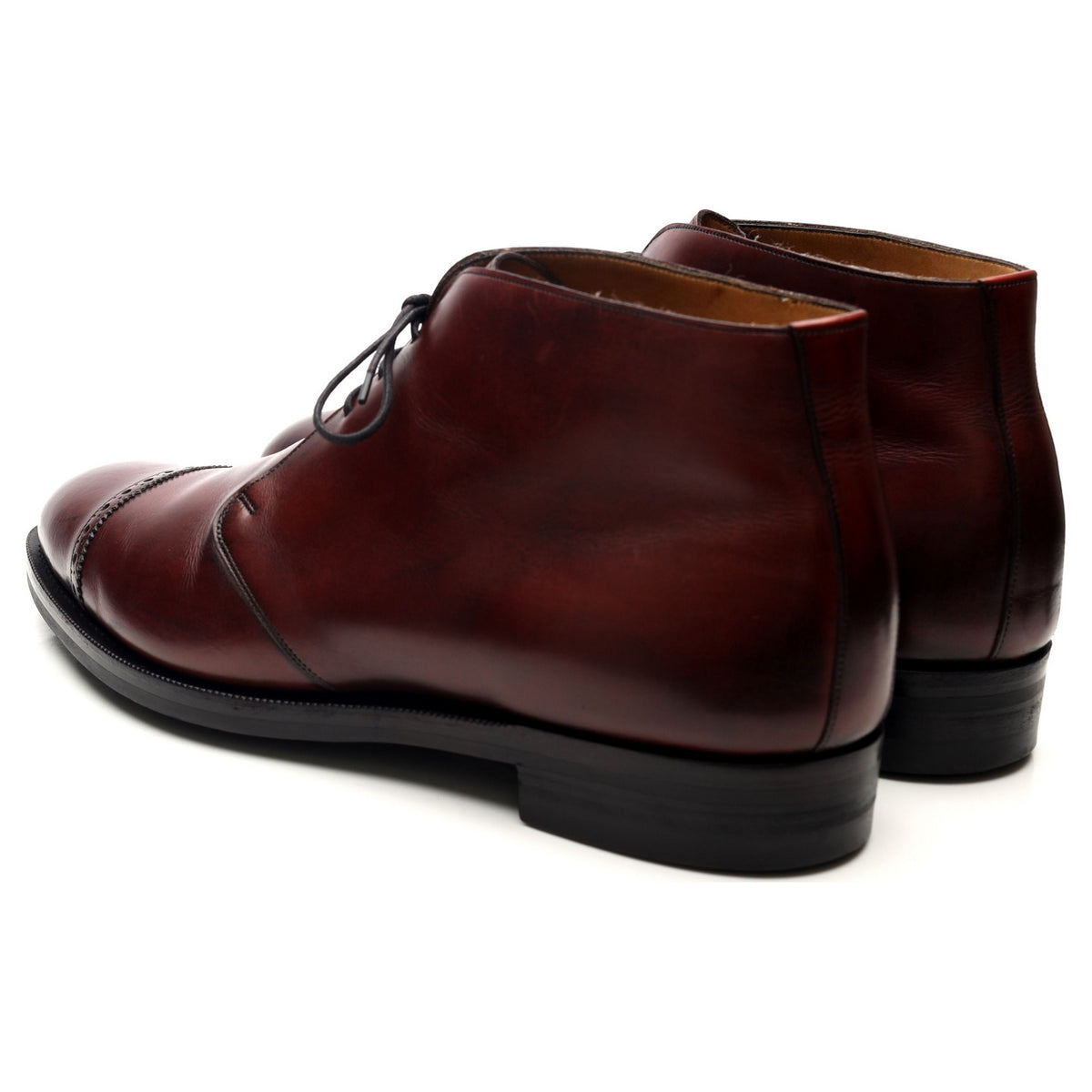 &#39;Lomond&#39; Burgundy Leather Chukka Boots UK 11 F