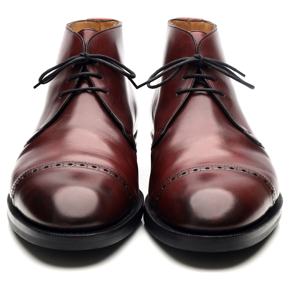 &#39;Lomond&#39; Burgundy Leather Chukka Boots UK 11 F