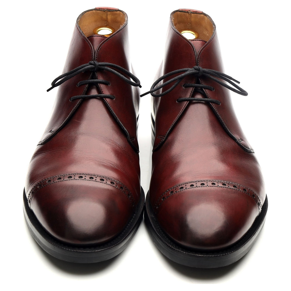 &#39;Lomond&#39; Burgundy Leather Chukka Boots UK 11 F