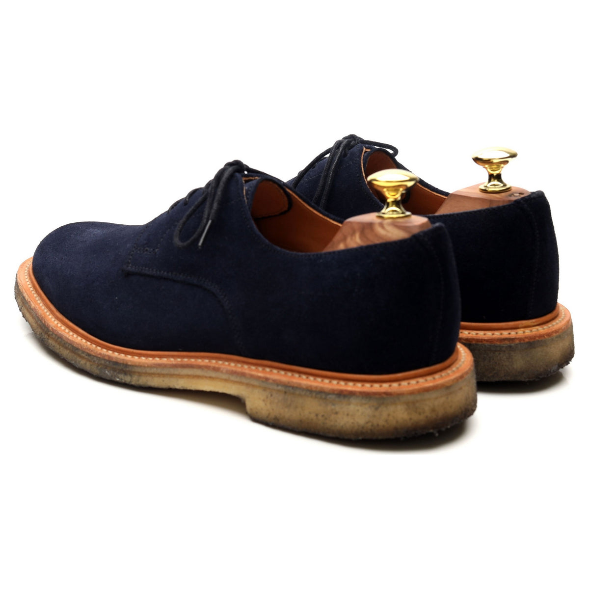 &#39;Archie&#39; Navy Blue Suede Derby UK 7
