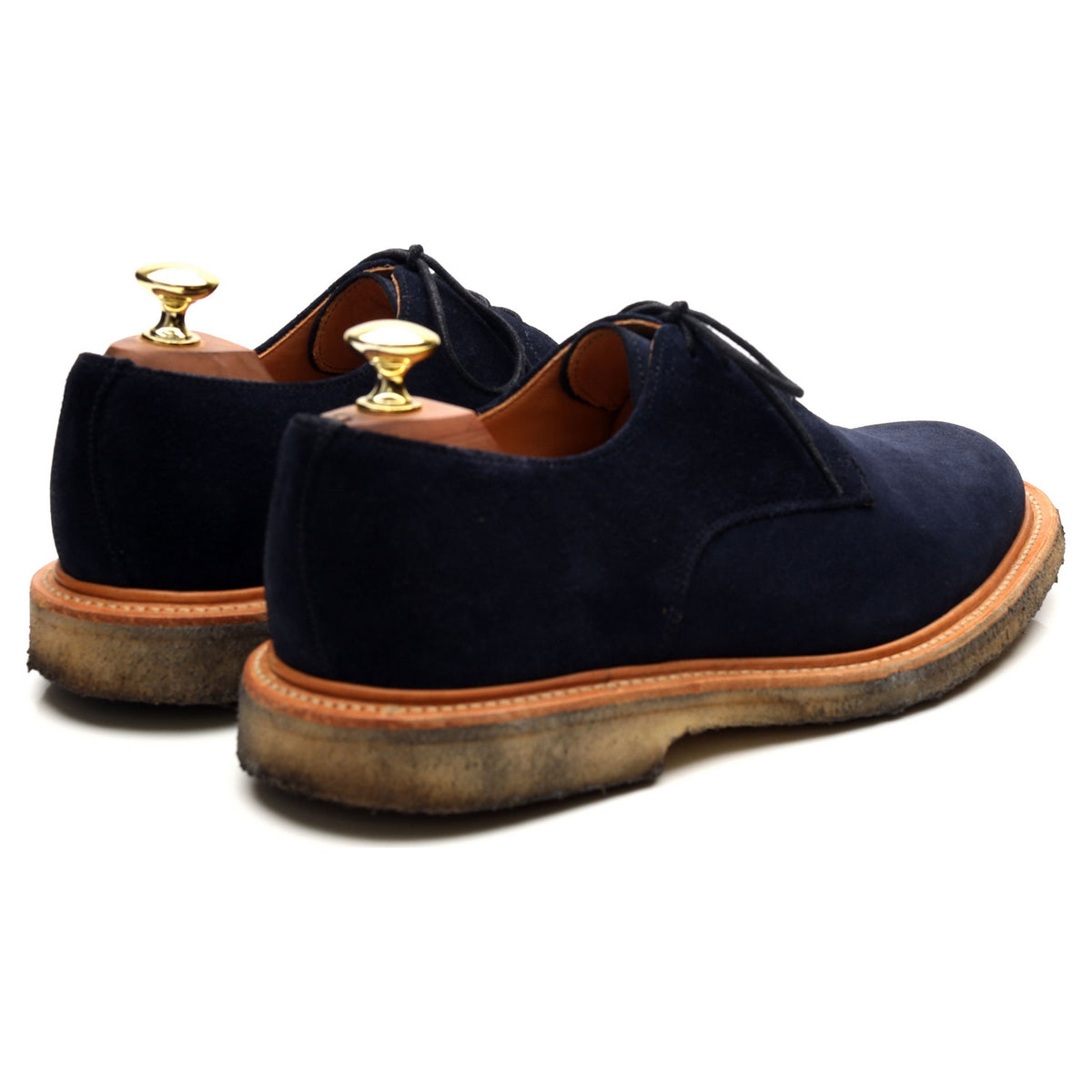 &#39;Archie&#39; Navy Blue Suede Derby UK 7