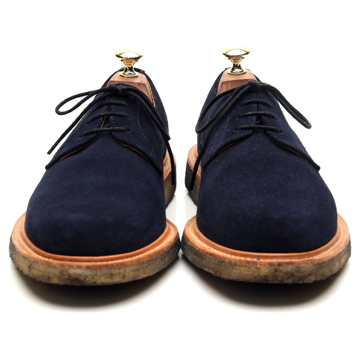 &#39;Archie&#39; Navy Blue Suede Derby UK 7
