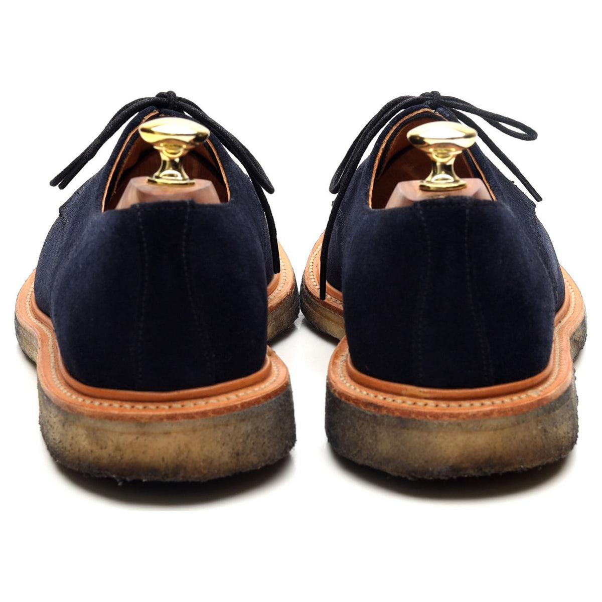 &#39;Archie&#39; Navy Blue Suede Derby UK 7