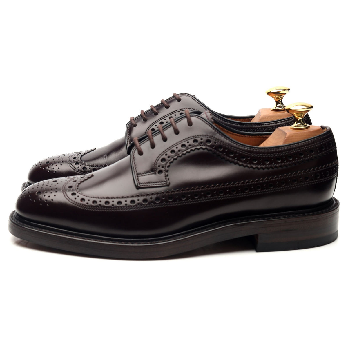 &#39;Royal Brogue&#39; Burgundy Leather Derby Brogues UK 6 F