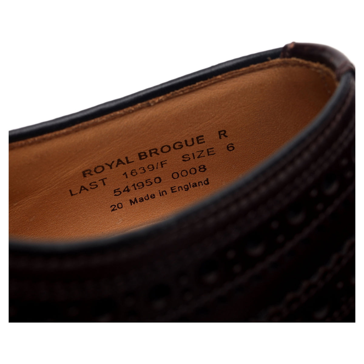 &#39;Royal Brogue&#39; Burgundy Leather Derby Brogues UK 6 F