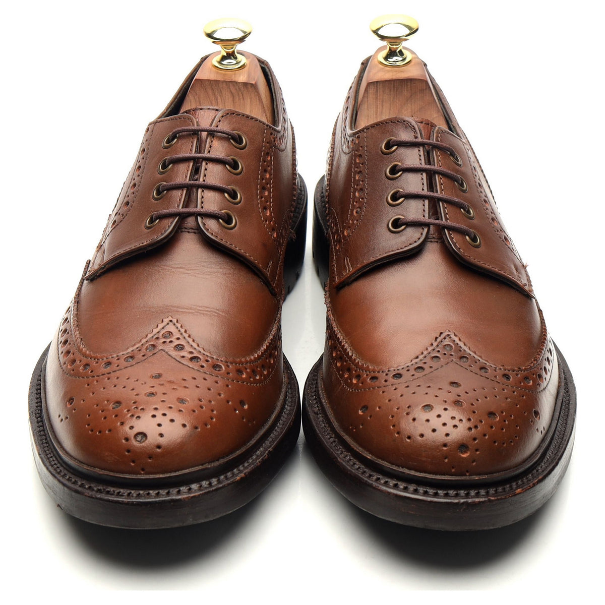 &#39;Ilkley&#39; Brown Leather Derby Brogues UK 7