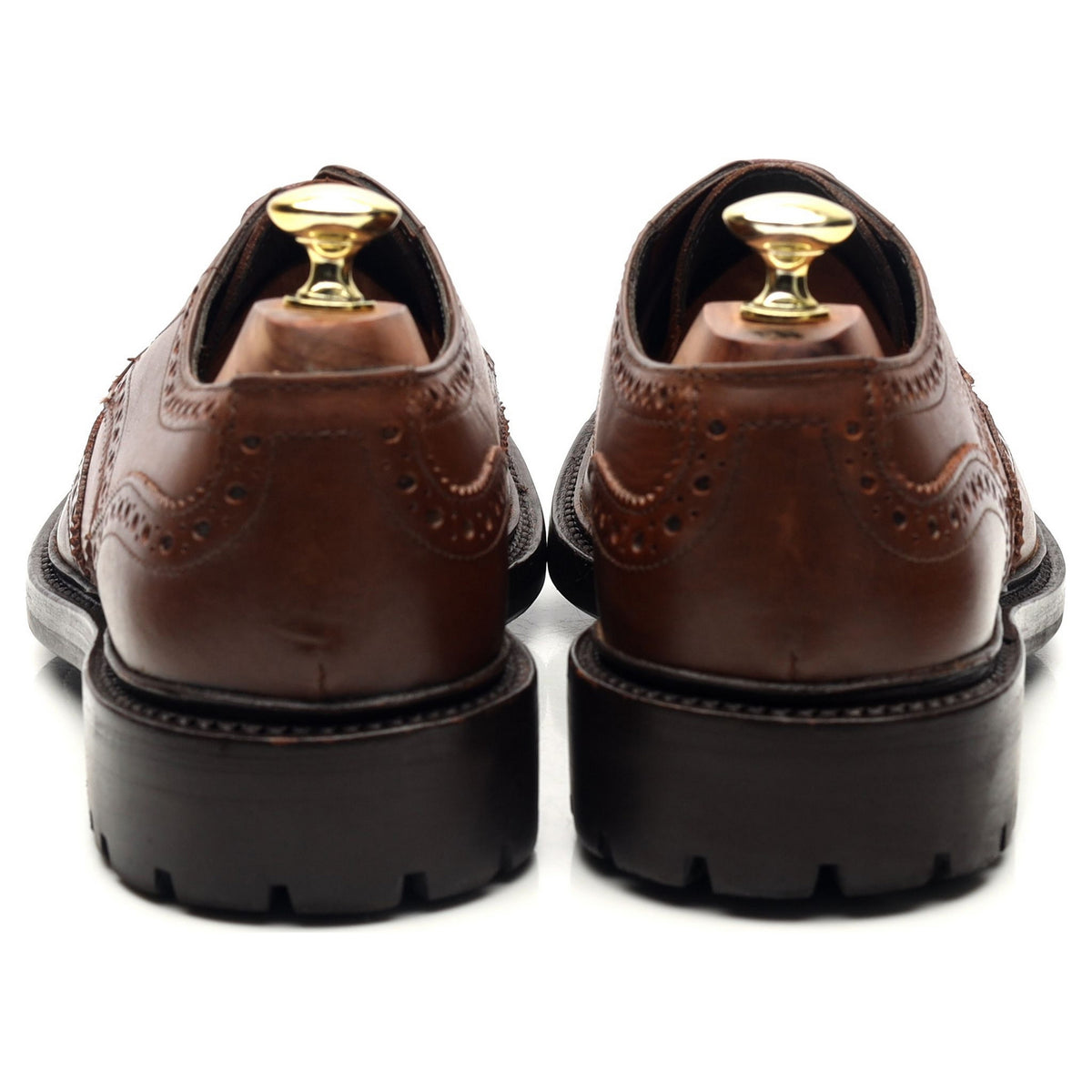 &#39;Ilkley&#39; Brown Leather Derby Brogues UK 7