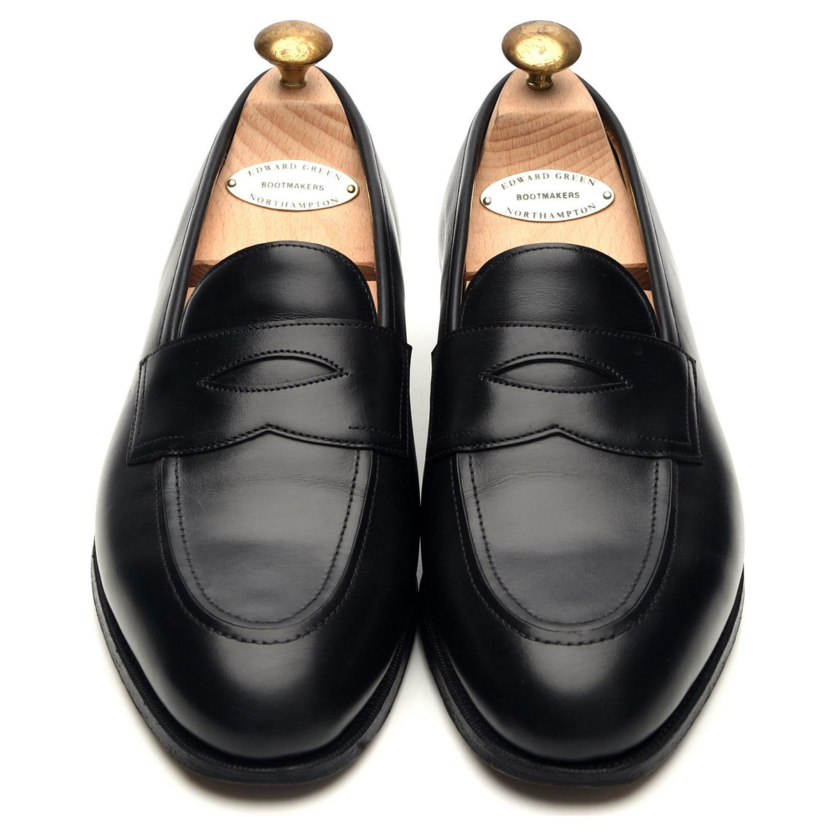 &#39;Piccadilly&#39; Black Leather Penny Loafers UK 6 E