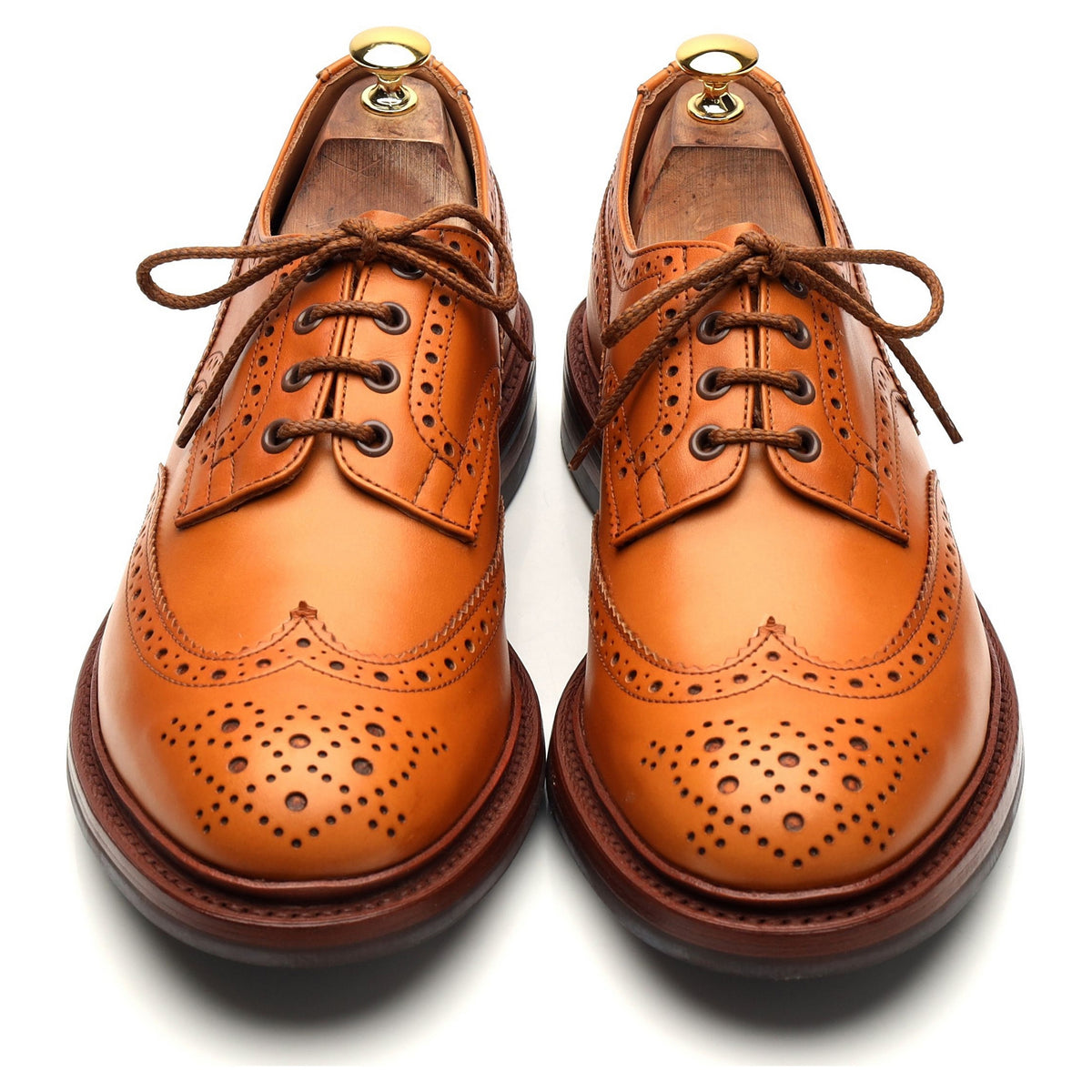 &#39;Bourton&#39; Tan Brown Leather Derby Brogues UK 10 / 11 MISMATCHED