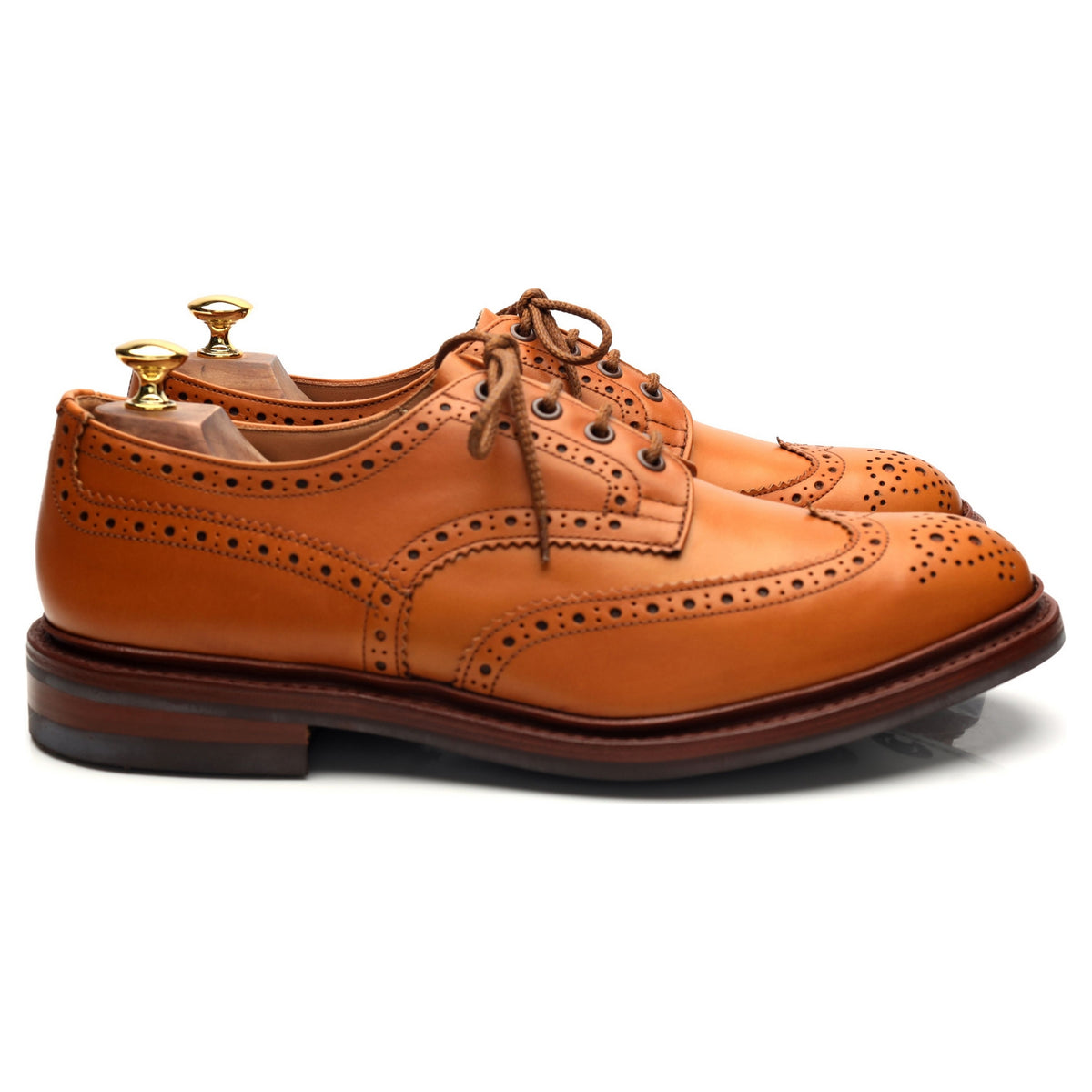 &#39;Bourton&#39; Tan Brown Leather Derby Brogues UK 10 / 11 MISMATCHED