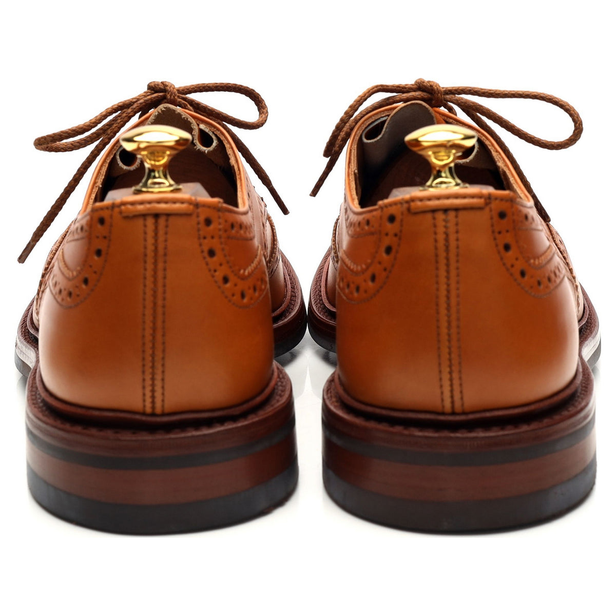 &#39;Bourton&#39; Tan Brown Leather Derby Brogues UK 10 / 11 MISMATCHED