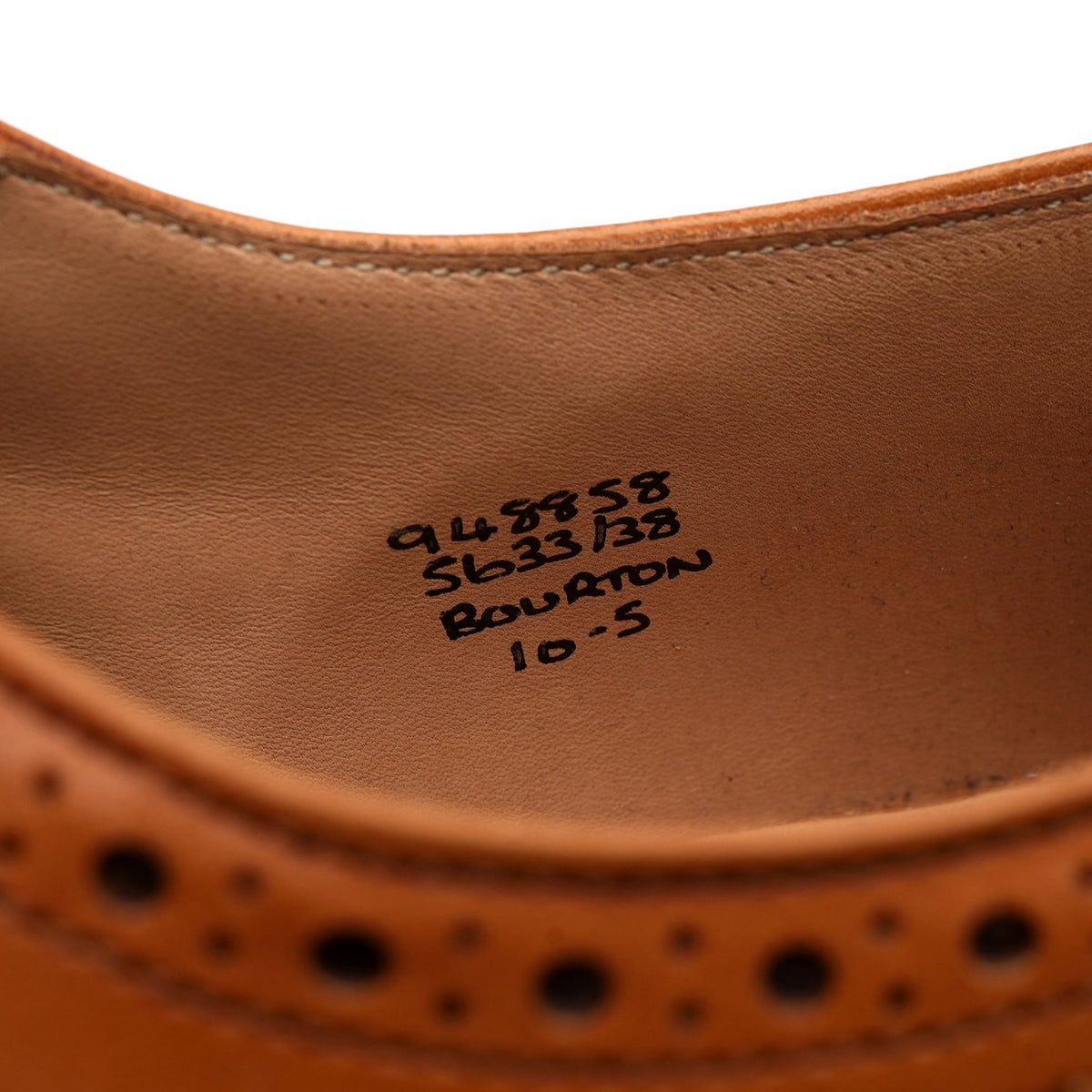 &#39;Bourton&#39; Tan Brown Leather Derby Brogues UK 10 / 11 MISMATCHED