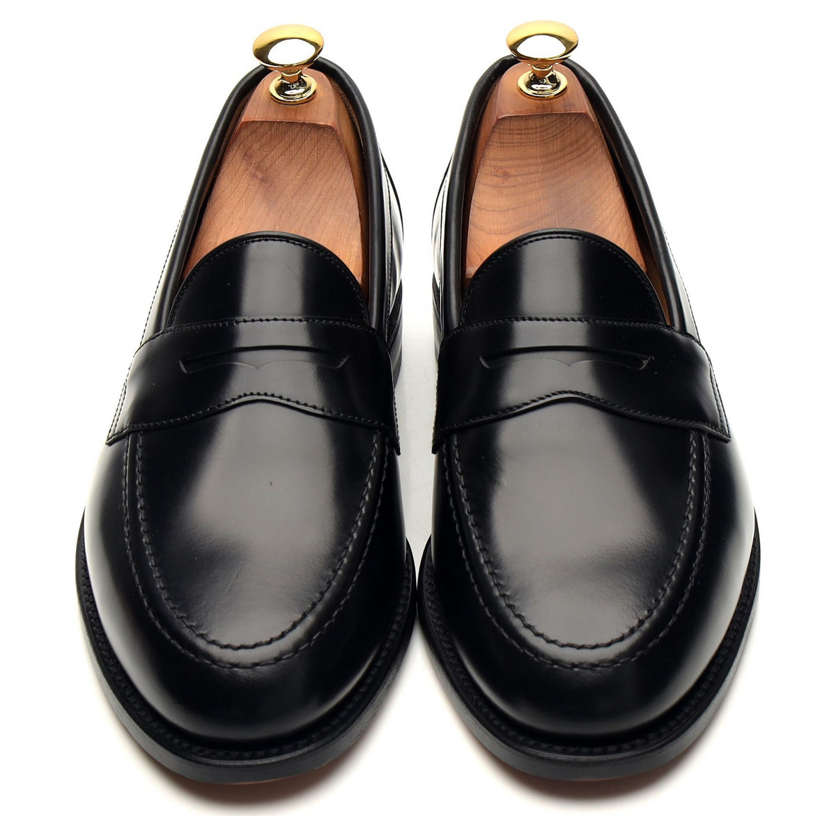 &#39;Imperial&#39; Black Leather Loafers UK 7 F