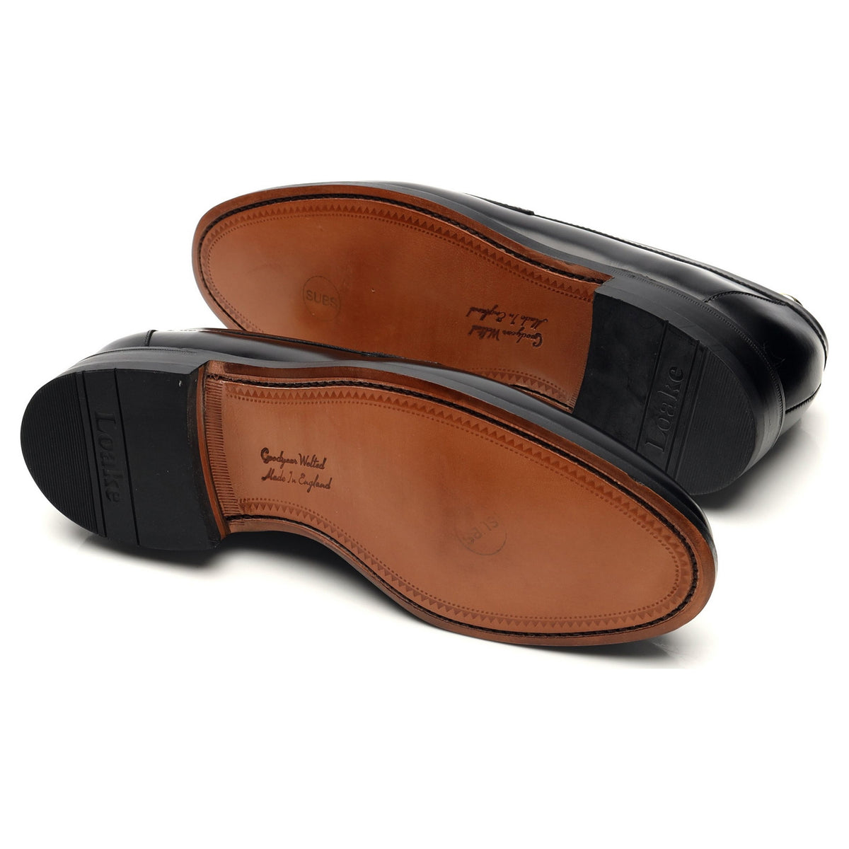 &#39;Imperial&#39; Black Leather Loafers UK 7 F