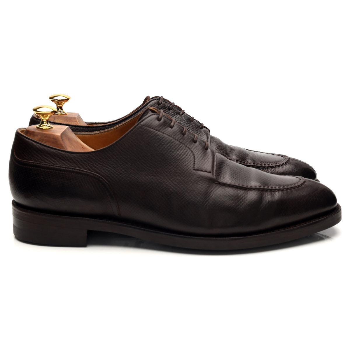 &#39;Dover&#39; Dark Brown Grain Leather Split Toe UK 11 E