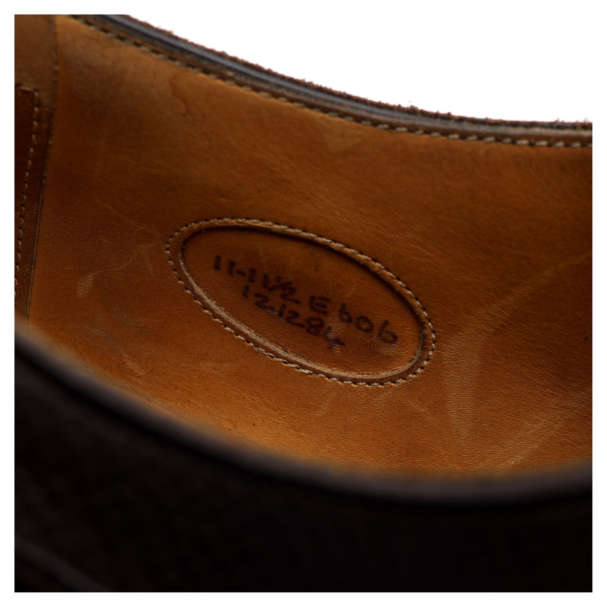 &#39;Dover&#39; Dark Brown Grain Leather Split Toe UK 11 E