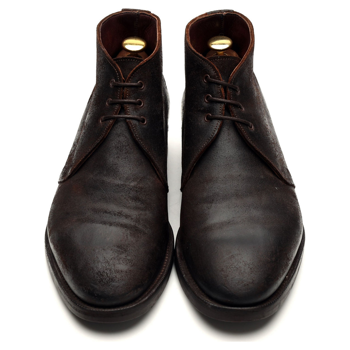 &#39;Lanark&#39; Dark Brown Waxed Suede Chukka Boots UK 8 E