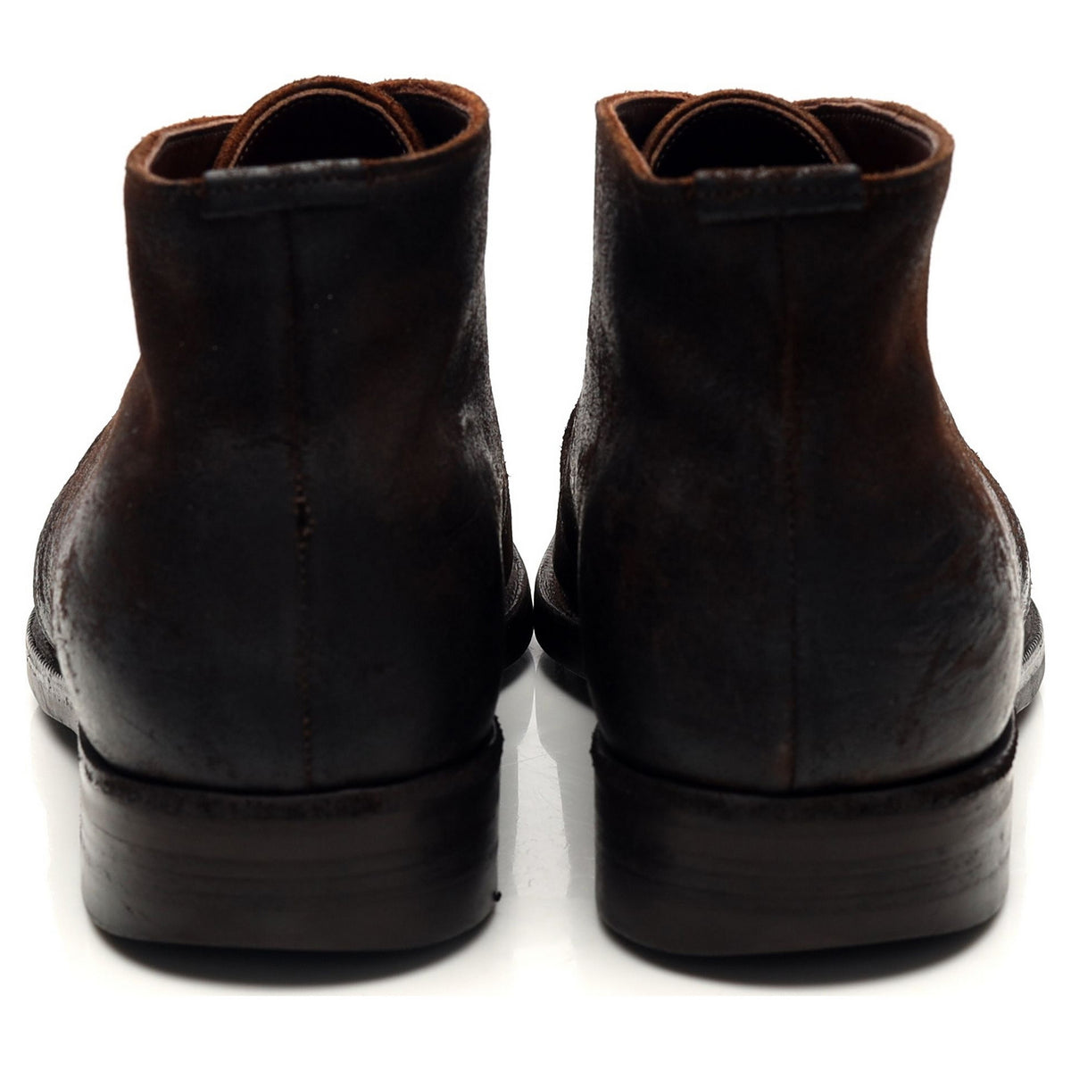 &#39;Lanark&#39; Dark Brown Waxed Suede Chukka Boots UK 8 E