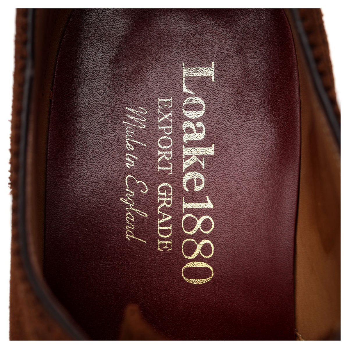 1880 Export Grade &#39;Trinity&#39; Snuff Brown Suede Oxford Brogues UK 7 F