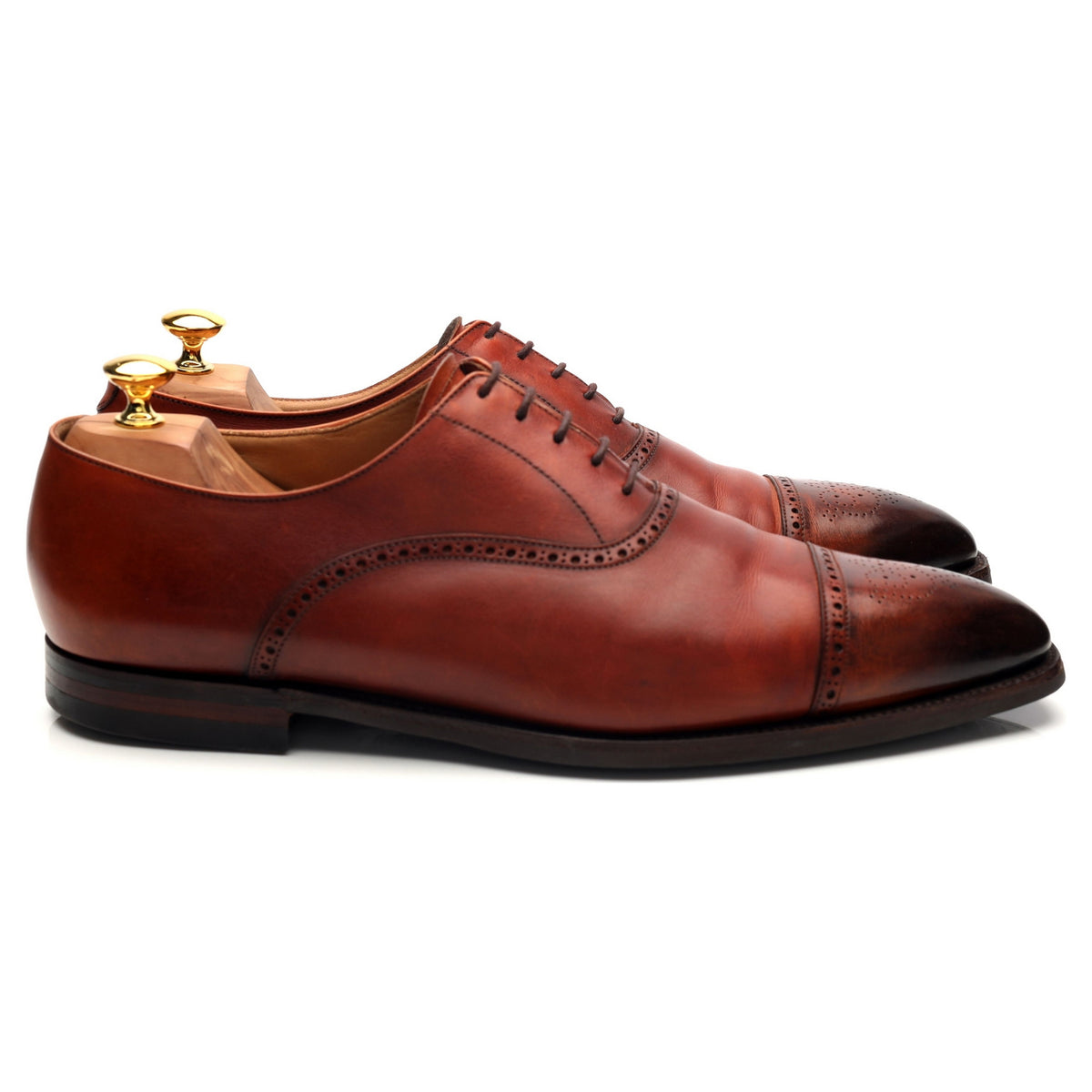 &#39;Malton&#39; Tan Brown Leather Oxford UK 11 E