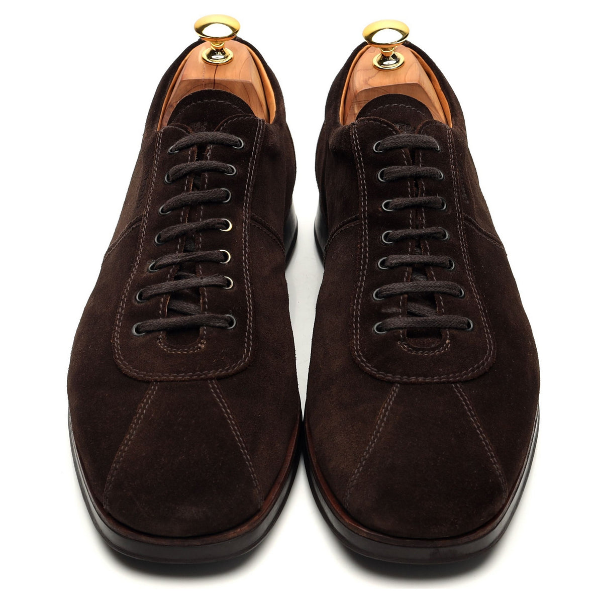 &#39;Epsom&#39; Dark Brown Suede Sneakers UK 11 F