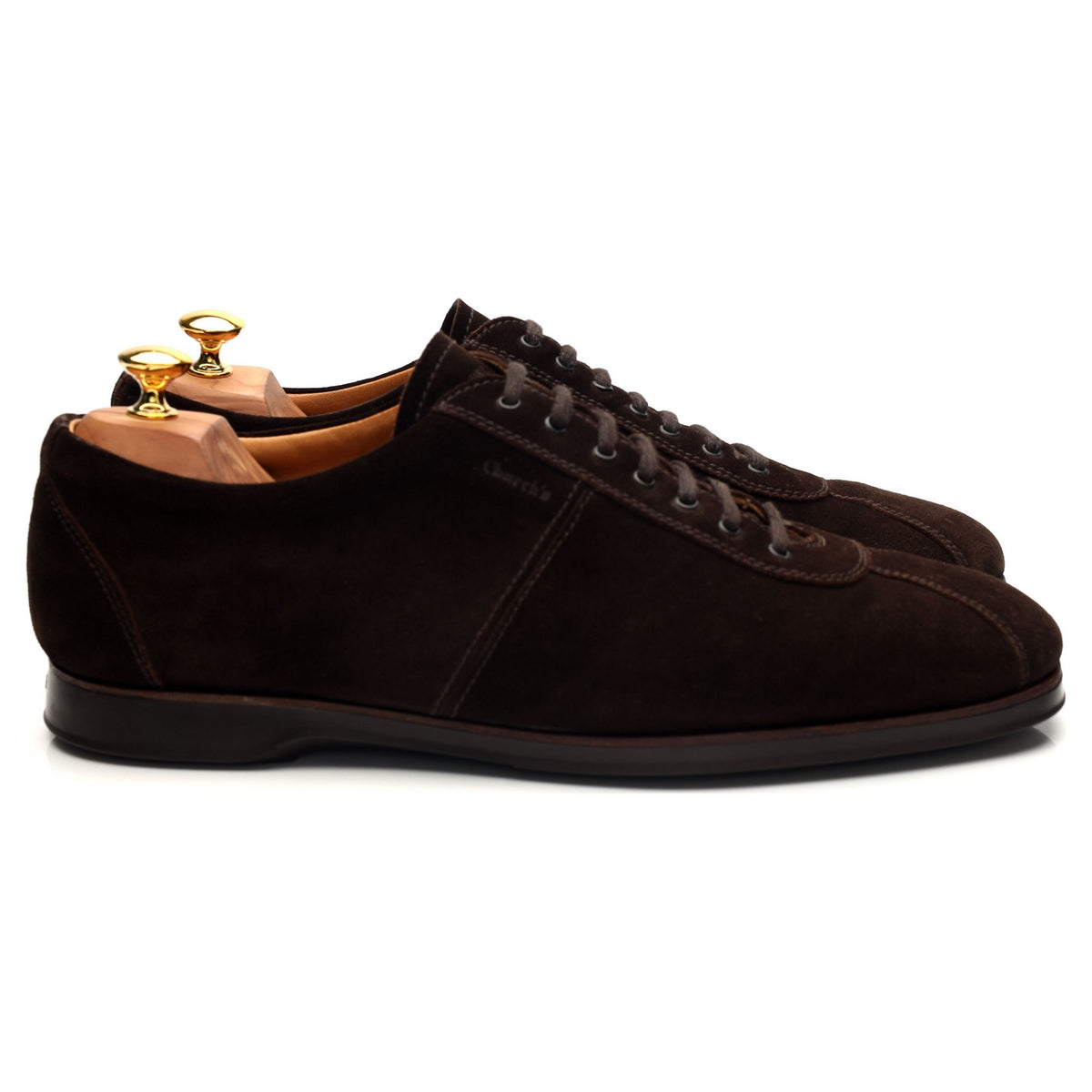 &#39;Epsom&#39; Dark Brown Suede Sneakers UK 11 F
