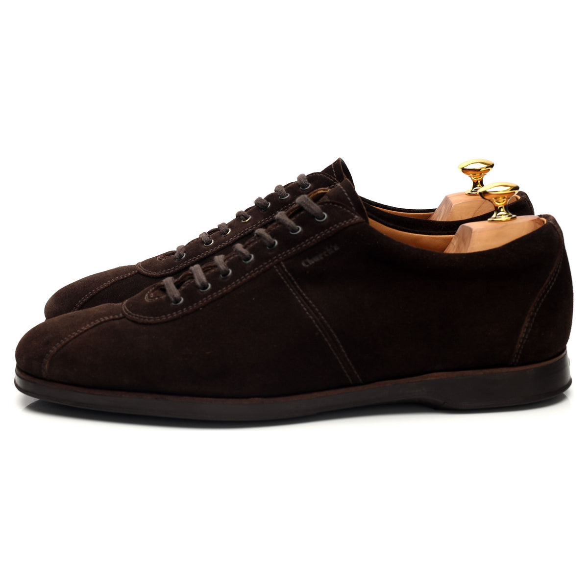 &#39;Epsom&#39; Dark Brown Suede Sneakers UK 11 F